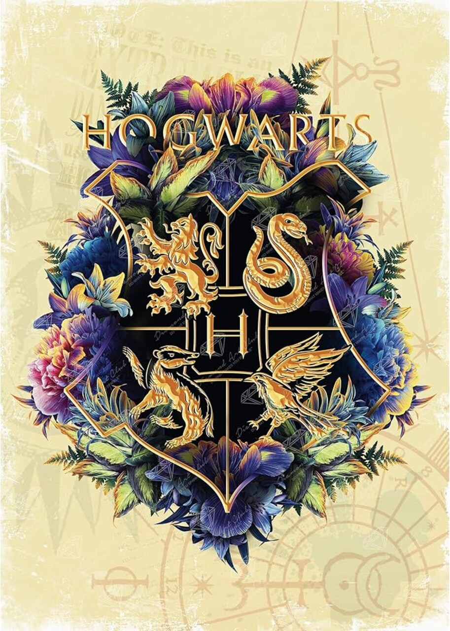 ART CLUB Hogwarts Crest - Fine Oddities Diamond Painting Kit, Fun DIY Crafts for Adults, Square Diamond Art Canvas, 17" x 24" (43 cm x 61 cm) Visit the DIAMOND ART CLUB Store